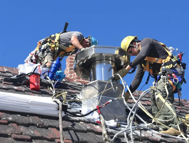 Protective chimney cap installed by Gastonia Chimney Sweep in Gastonia, NC