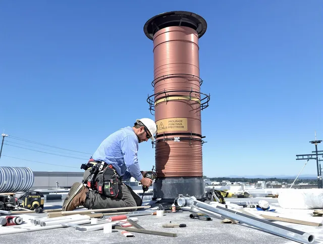 Installed chimney liner by Gastonia Chimney Sweep in Gastonia, NC