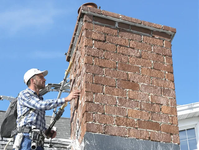 Brickwork for a chimney rebuild by Gastonia Chimney Sweep in Gastonia, NC
