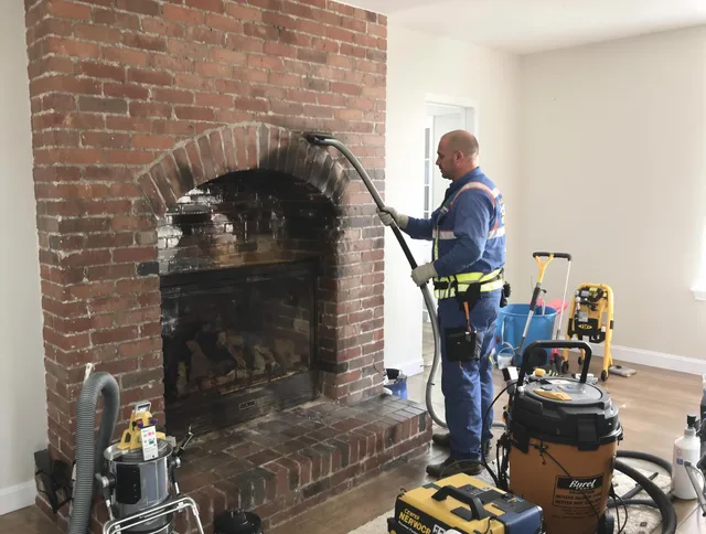 Gastonia Chimney Sweep expert performing detailed chimney sweep in Gastonia, NC