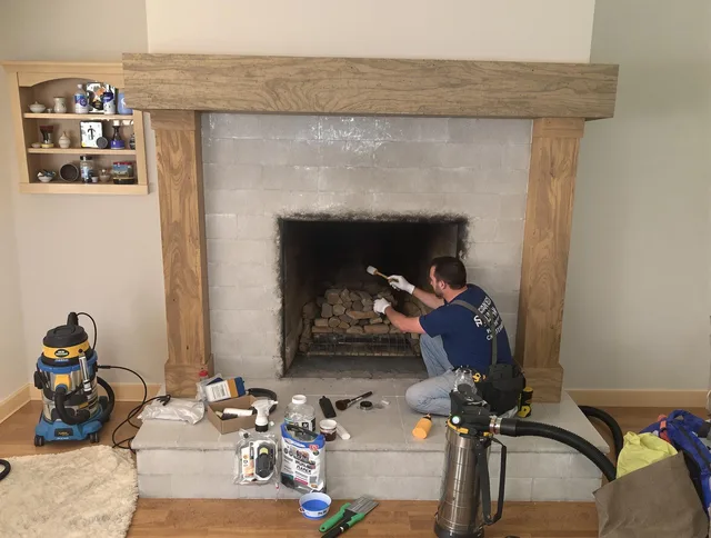 Detailed creosote removal process by Gastonia Chimney Sweep in Gastonia, NC